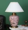 Pink Rose And Bird Paint Table Lamp