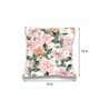 Pink & Green Floral Satin 16 x 16 Inches Cushion Cover