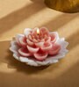Lotus Rose Pink Marble Decorative Candle