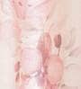 Pink Floral Jute 5 Ft Light Filtering Eyelet Window Curtain