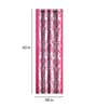 Pink Floral Polyester 5 Ft Semisheer Eyelet Window Curtains (Set of 2)