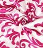 Pink Floral Polyester 5 Ft Semisheer Eyelet Window Curtains (Set of 2)