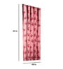 Pink Floral Polyester 5 Ft Semisheer Eyelet Window Curtains (Set of 2)