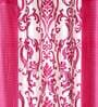 Pink Floral Polyester 9 Ft Semisheer Eyelet Door Curtains (Set of 2)