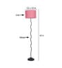 Victoria Pink Jute Shade Club Floor Lamp With Iron Base