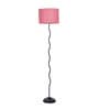 Victoria Pink Jute Shade Club Floor Lamp With Iron Base