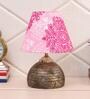 Pink Shade Table Lamp With Antique Terracotta Base