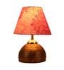 Pink Shade Table Lamp With Antique Terracotta Base