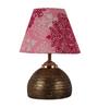 Pink Shade Table Lamp With Antique Terracotta Base