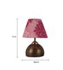Pink Shade Table Lamp With Antique Terracotta Base