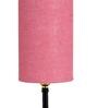 Lense Pink Jute Shade Table Lamp With Wood Base