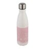 Pink Shade Text Printed Steel Water Bottle 600ml