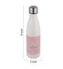 Pink Shade Text Printed Steel Water Bottle 600ml