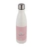 Pink Shade Text Printed Steel Water Bottle 600ml