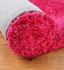 Pink Shaggy Polyester 8ft X 10ft Hand tufted Carpet