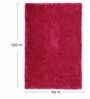 Pink Shaggy Polyester 8ft X 10ft Hand tufted Carpet
