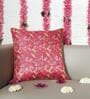 Pink Silk   Traditional 16x16 inches Cushion Covers (1pc)