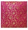 Pink Silk blend Brocade Meenakari Morpankh  16x16 inches Cushion Covers (Set of 2)