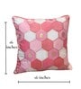 Pink Silk blend Honeycomb Brocade 16x16 inches Cushion Covers (Set of 2)