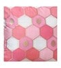 Pink Silk blend Honeycomb Brocade 16x16 inches Cushion Covers (Set of 2)