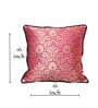 Pink Silk blend Zari Woven Brocade 16x16 inches Cushion Covers (Set of 2)