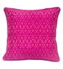 Pink Traditional Silk 16 x 16 Inches Cushion Covers (Pack of 2)