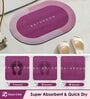 Pink Slogan Rubber 24x16 Inches AntiSkid Bath Mats (Pack of 2)