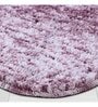 Pink Solid Shaggy Polyester 24x16 Inches AntiSkid Bath Mat