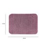 Pink Solid Polyester 24x16 Inches Anti Skid Bath Mat