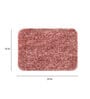 Pink Solid Polyester 24x16 Inches AntiSkid Bath Mat