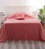 Pink Solid 110 TC Cotton Single Bed Cover