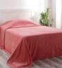 Pink Solid 110 TC Cotton Single Bed Cover