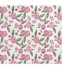 Pink Floral 144 TC Cotton Single Bedsheet with 1 Pillow Cover