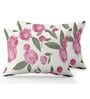 Pink Floral 144 TC Cotton Super King Bedsheet with 2 Pillow Covers