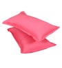 Pink Solid 150 TC Glace Cotton Queen Sized Double Bedsheet with 2 Pillow Covers