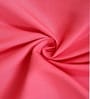 Pink Solid 150 TC Glace Cotton Queen Sized Double Bedsheet with 2 Pillow Covers