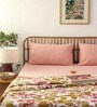 Pink Solid 180 TC Cotton Double Bedsheet with 2 Pillow Covers
