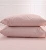 Pink Solid 200TC Cotton 20 x 30 Inches Pillow Covers (Set of 2)