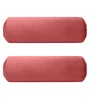 Pink Solid 200 TC Velevt 2 Bolster Covers