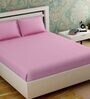 Pink Stripes 280 TC Cotton King Sized Bed Sheets with 2 Pillow Covers
