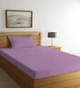 Pink Solid 300 TC Cotton Single Bedsheet with 1 Pillow Cover