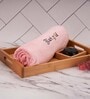 Pink Solid 400 GSM Microfiber Bath Towel