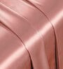 Pink Solid 400 TC Satin King Fitted Bedsheet with 2 Satin Pillow covers