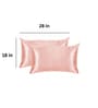 Pink Solid 400 TC Satin Set of 2 Pillow Covers