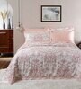 Pink Patterned Cotton Double Bed Duvet Cover with 2 Pillow Covers Tranquil Essence