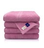 Pink Solid Cotton 500 GSM Hand Towel Set of 4