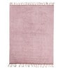 Pink Solid Cotton 9 Ft X 6 Ft Hand Tufted Dhurrie
