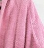 Pink Solid Cotton Unisex Bath Robe (L)