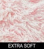 Pink Solid Polyester 6X6 Feet Machine Made Shaggy Round Carpet