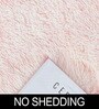 Pink Solid Polyester 6X6 Feet Machine Made Shaggy Round Carpet